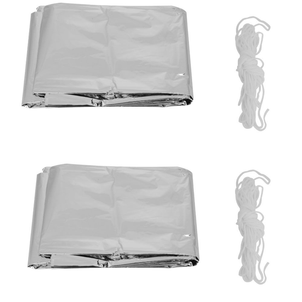 Survival Blanket Reflective - 2 Pcs 내구성 반사 비상 대피소