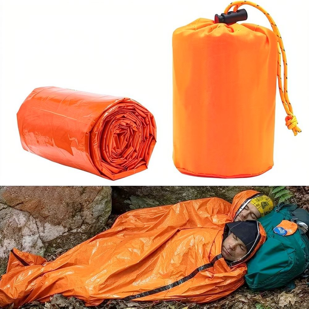 Survival Blanket Reflective - 휴대용 비상용 보온 침낭, 방수 캠핑